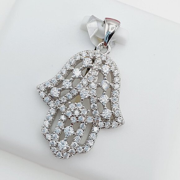 "925 Sterling Silver Cubic Zirconia Pendant, U19254467 - Picture 1 of 11